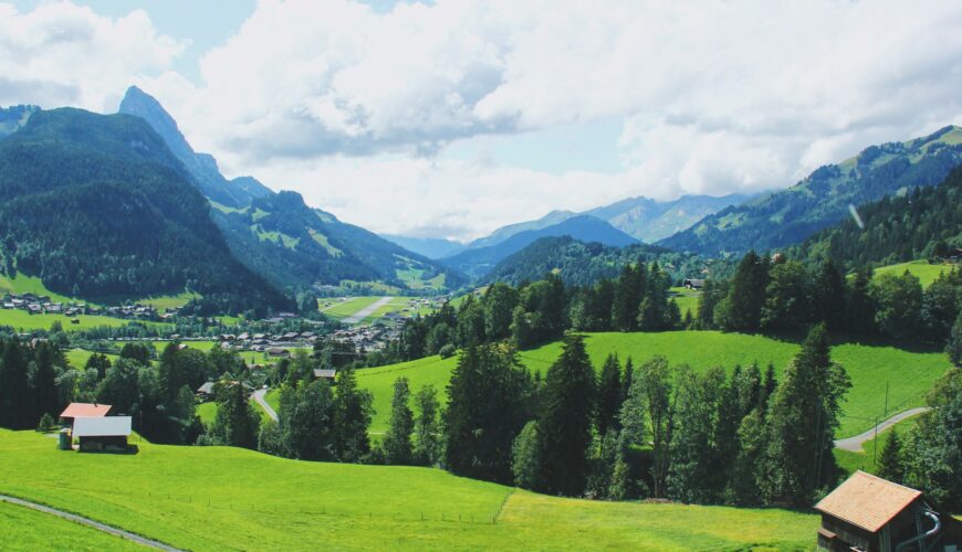 Beautiful scenic view of rural area in Switzerland